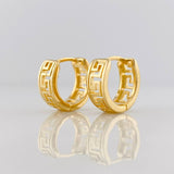 Candongas Carril Tribal 5.4g / 1.5cm Oro Amarillo 18K