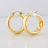 Candongas Nova 4.75g / 2.5cm Dos Oros Amarillo Blanco 18K
