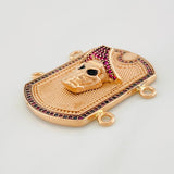 Herraje Calavera 12.05g / 3.3cm Dos Oros Negro Rosa 18K