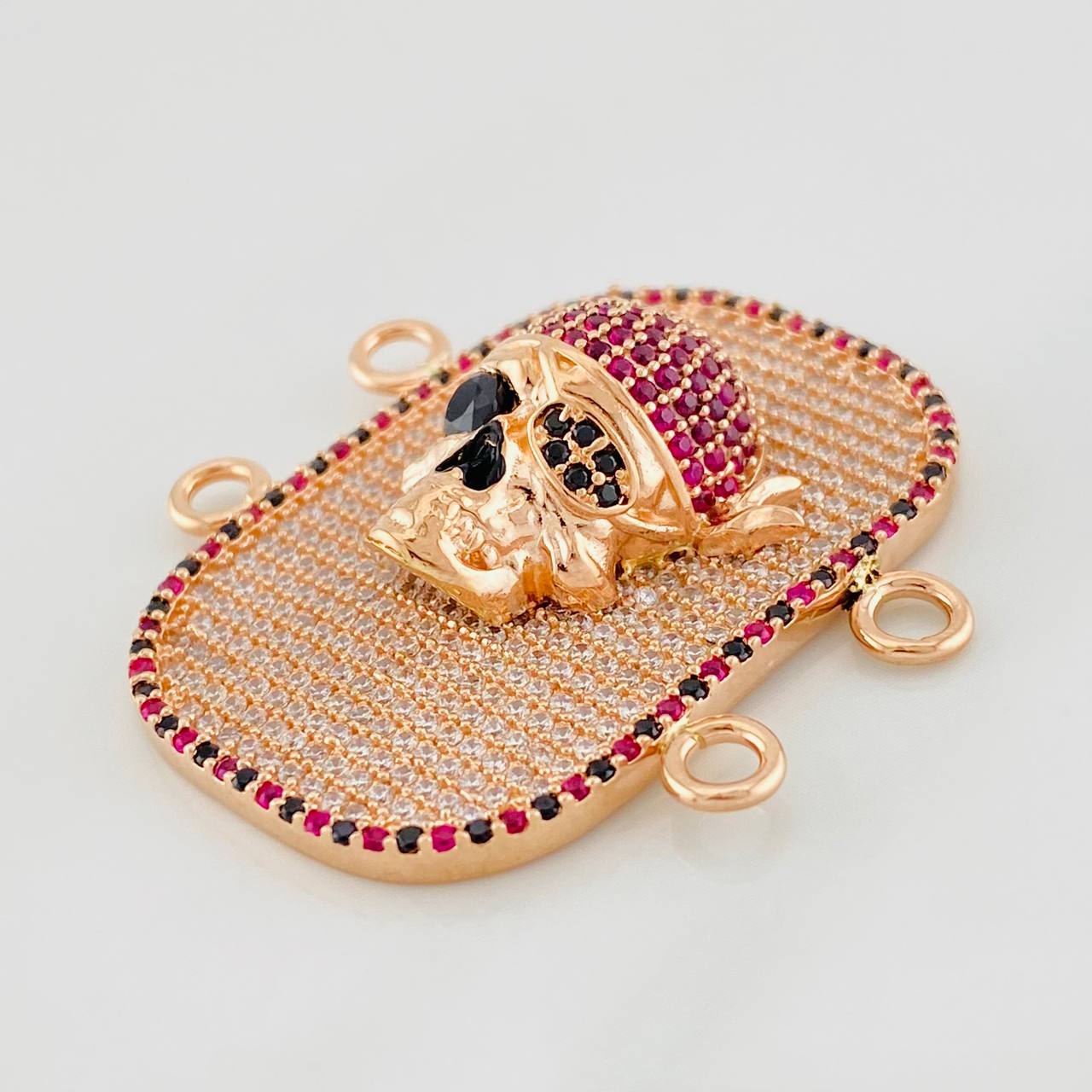 Herraje Calavera 10.2g / 3.3cm Oro Rosa 18K