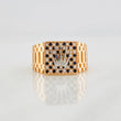 Anillo Correa Corona 6.25g / T9 Dos Oros Blanco Rosa 18K