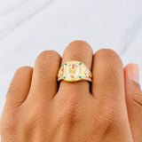 Anillo Virgen de Guadalupe 5.9g / T10 Tres Oros 18K