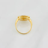 Anillo San Benito 3.4g / T7 1/2 Dos Oros Amarillo Blanco 18K