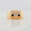 Anillo Búho 5.05g / T11 1/2 Dos Oros Blanco Rosa 18K