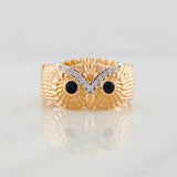 Anillo Búho 5.05g / T11 1/2 Dos Oros Blanco Rosa 18K