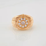 Anillo Halo 6.45g / T7 Oro Rosa 18K