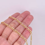 Cadena Figaro 4.3g / 65cm / 3.4mm Oro Amarillo 18K