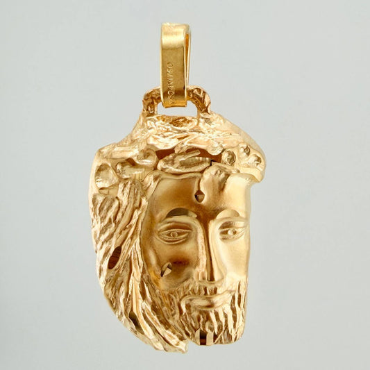 Dije Rostro Cristo 5.9gr / 4.4cm / Oro Amarillo 18K