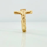 Anillo Cruz Cristo 3.4gr / T8 3/4 / Oro Amarillo 18K $