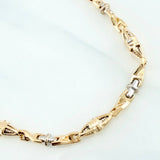 Cadena Rustica Dubai 30.75gr / 53.7cm / 3.5mm Dos Oros Amarillo Blanco 18K $