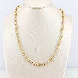Cadena Rustica Dubai 30.75gr / 53.7cm / 3.5mm Dos Oros Amarillo Blanco 18K $