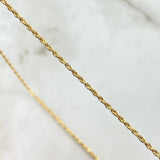 Set Cadena Lazo 0.95gr / 50cm / 1.2mm + Dije Corazón 0.35gr / 1cm Troquelado 1.3gr Oro Amarillo 18K (Oferta)