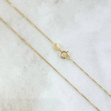 Set Cadena Veneciana 0.95gr / 45cm / 0.5mm + Dije Ancla 0.25gr / 1.4cm 1.2gr Oro Amarillo 18K (Oferta)