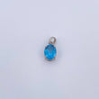 Dije Ovalo 0.95gr / 1.4cm / Circon Azul Oro Blanco 18K &