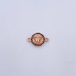 Herraje Medusa 1.7gr / 1.8cm / Circones Negros Oro Rosa 18K &