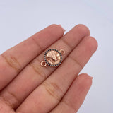 Herraje Medusa 1.7gr / 1.8cm / Circones Negros Oro Rosa 18K &
