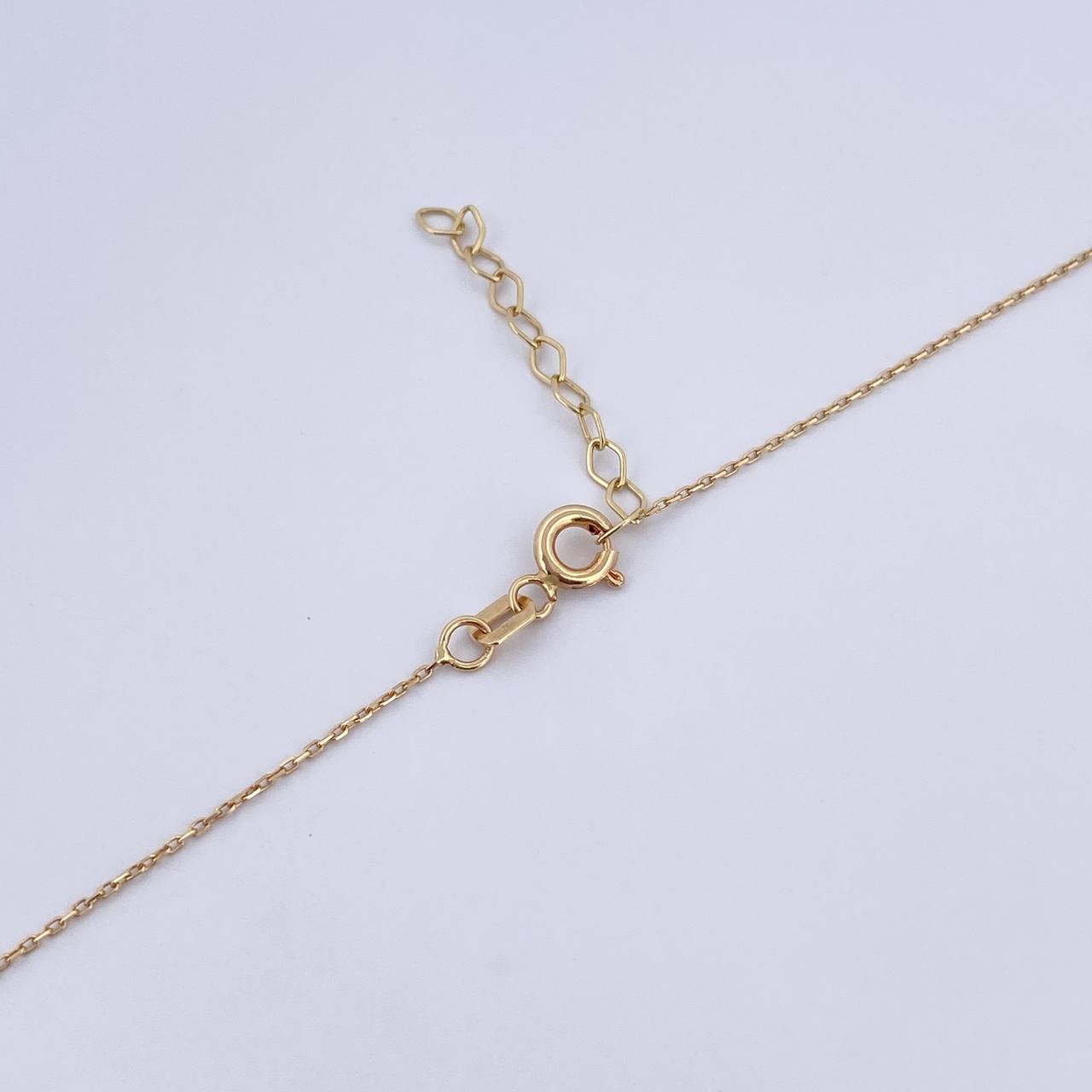 Cadena Corazones 2.5gr / 42.4cm-45.2cm / 0.5mm Electroestatico Rosa Oro Amarillo 18K &