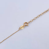 Cadena Flores 4.35gr / 80cm / 0.5mm Nacar Blanco Oro Amarillo 18K &