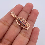 Dije Virgen Guadalupe 3.1gr / 3cm / Circones Fucsias Azules Blancos  Oro Rosa 18K $