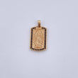 Dije Placa Virgen Guadalupe 2.35gr / 2.2cm / Circones Negros Oro Amarillo 18K $