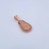 Dije Virgen Del Carmen 5.65gr / 3.1cm / Circones Negros Blancos Oro Rosa 18K $