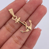 Dije Ancla 1.3gr / 3.1cm / Liso Oro Amarillo 18K $