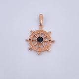 Dije Timon BV 4.7gr / 3.5cm / Circones Negros Dos Oros Negro  Rosa 18K $