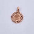 Dije Medalla Corona RX 4.25gr / 3.1cm / Circones Negros Blancos Oro Rosa 18K $