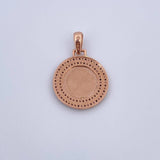 Dije Medalla Corona RX 4.25gr / 3.1cm / Circones Negros Blancos Oro Rosa 18K $