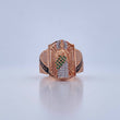 Anillo San Judas Tadeo 10gr / T11 1/4 / Circones Verdes Blancos Dos Oros Blanco Rosa 18K $