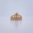 Anillo Corona 15s 3.2gr / T6 / Circones Blancos Dos Oros Amarillo Blanco 18K $