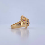 Anillo Indio 8.9gr / T9 / Circones Colores Oro Amarillo 18K $