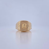Anillo Sello Precolombino 4.2gr / T11 1/4 / Oro Amarillo 18K &