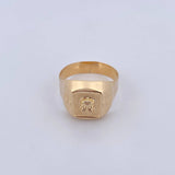 Anillo Sello Precolombino 4.2gr / T11 1/4 / Oro Amarillo 18K &