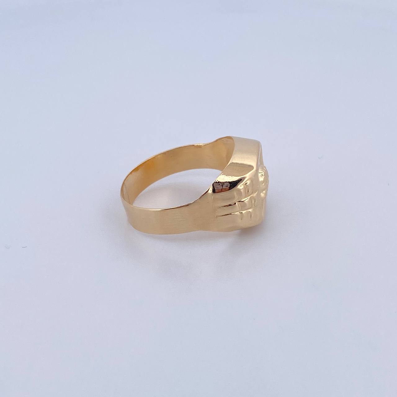 Anillo Sello Precolombino 4.2gr / T11 1/4 / Oro Amarillo 18K &