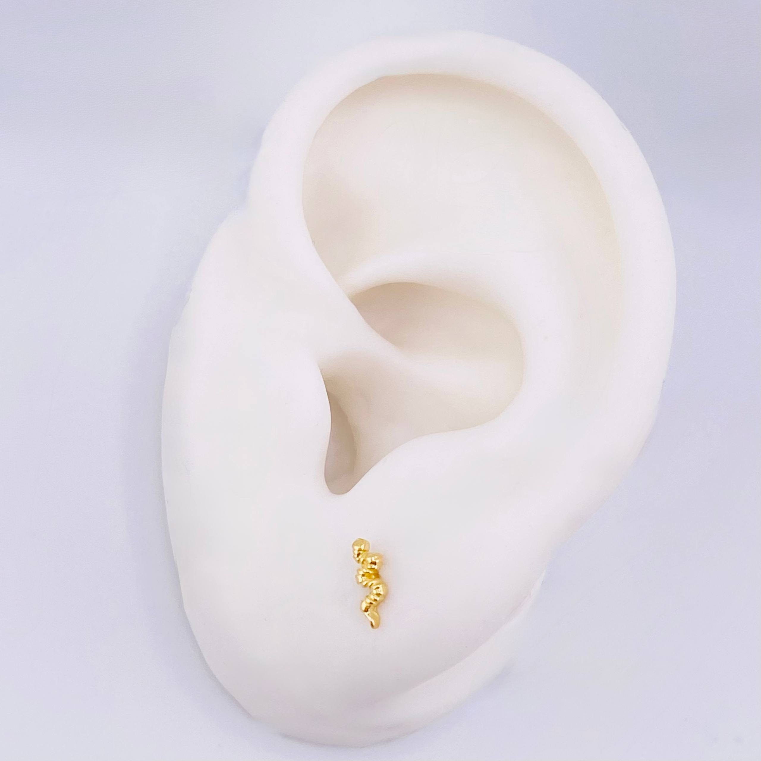 Topos Serpientes 0.7gr / 7.2mm Oro Amarillo 18K