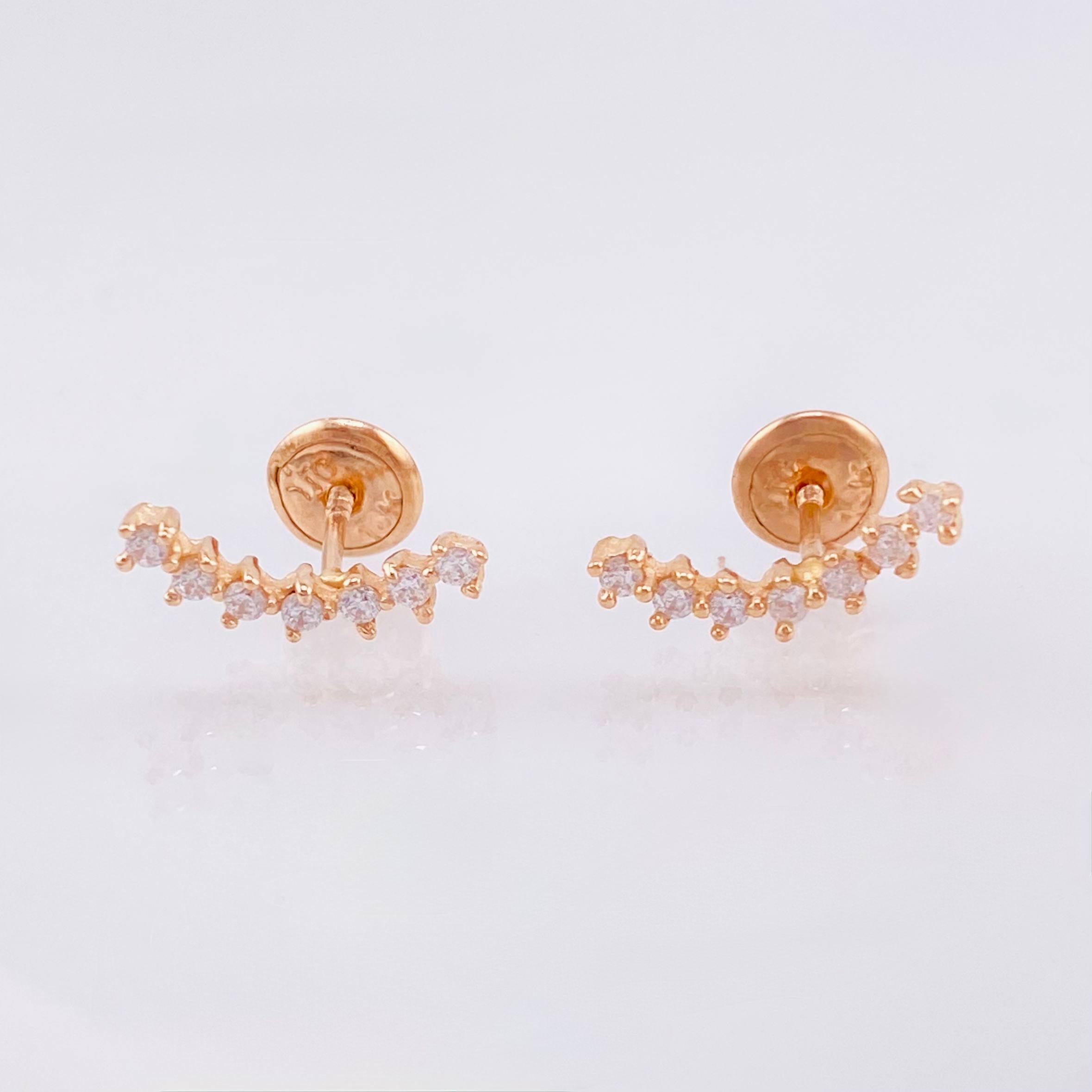 Topos Estela 1.05gr / 1.3cm / Oro Rosa 18K