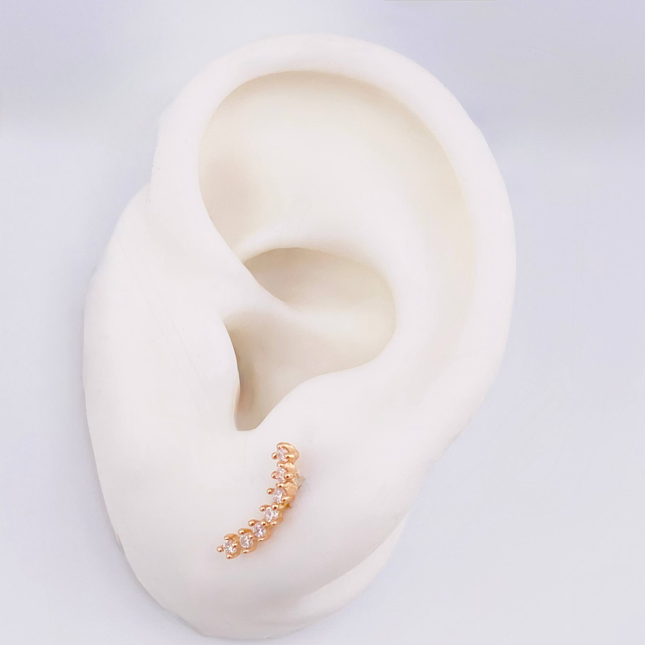 Topos Estela 1.05gr / 1.3cm / Oro Rosa 18K