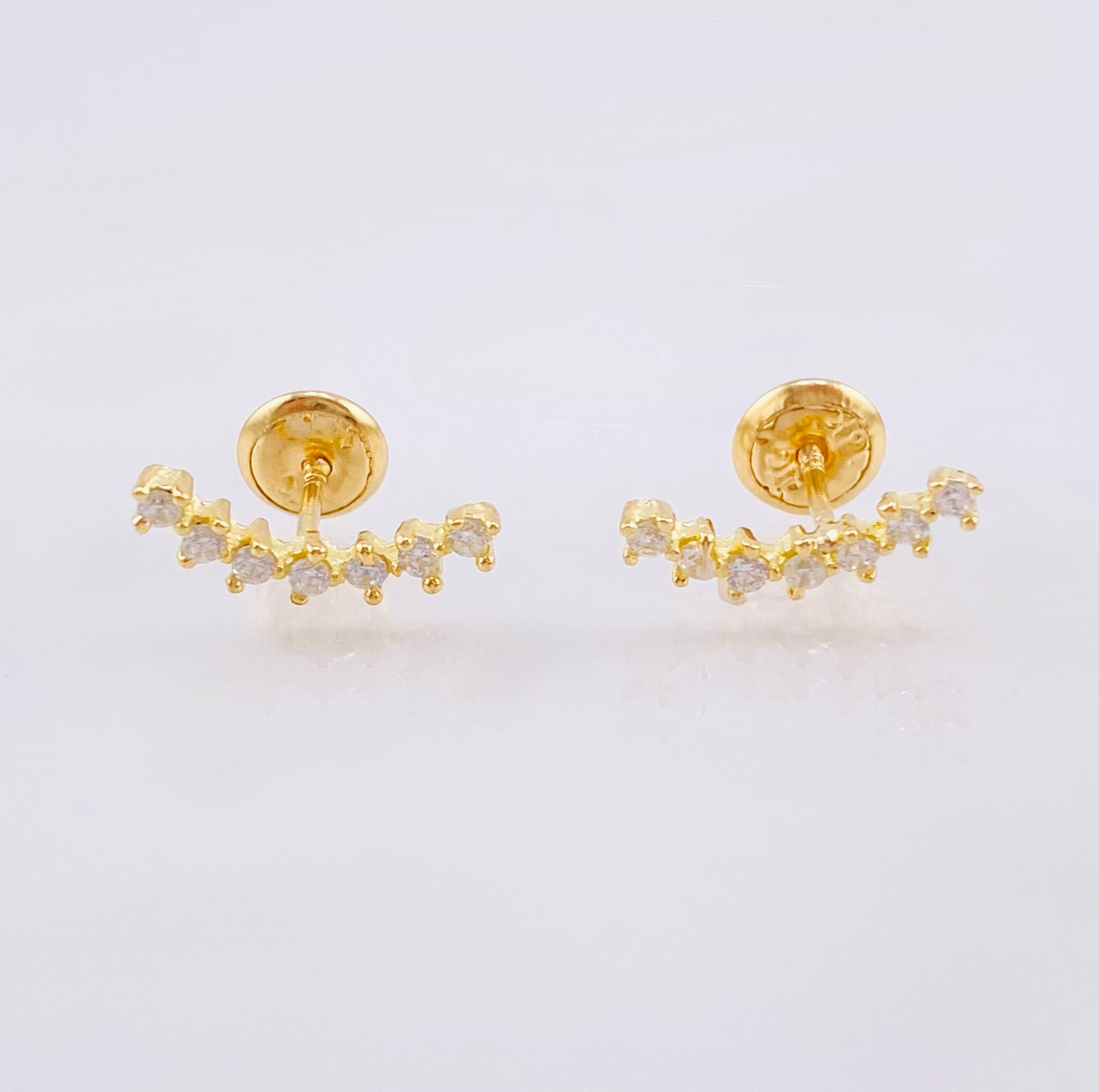 Topos Estela 1.05gr / 1.3cm / Oro Amarillo 18K