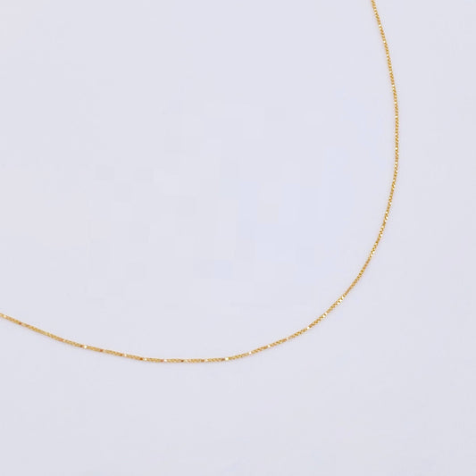 Cadena Veneciana 1.2gr / 45cm / 0.6mm Oro Amarillo +3 18K