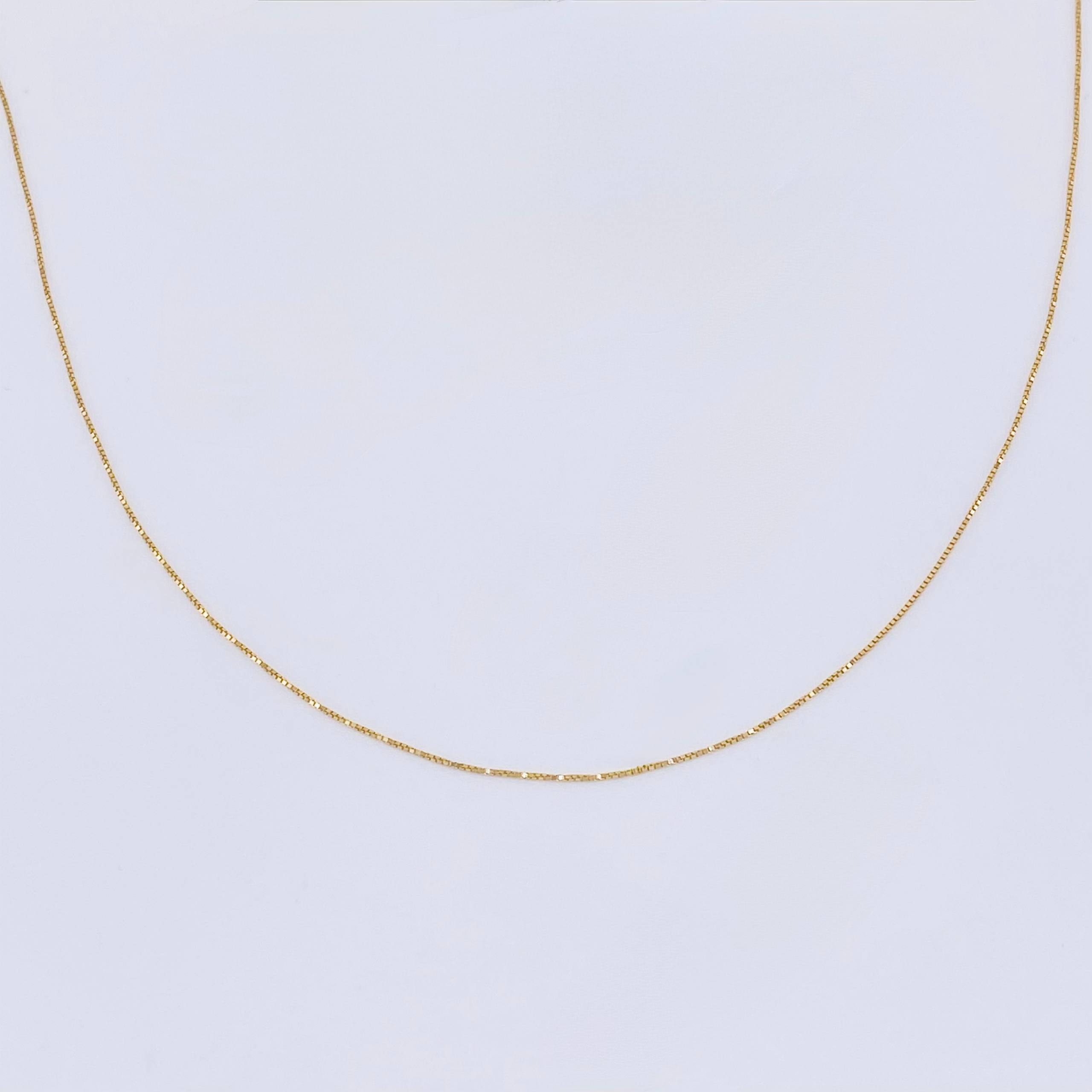 Cadena Veneciana 0.85gr / 40cm / 0.35mm Oro Amarillo +3 18K *