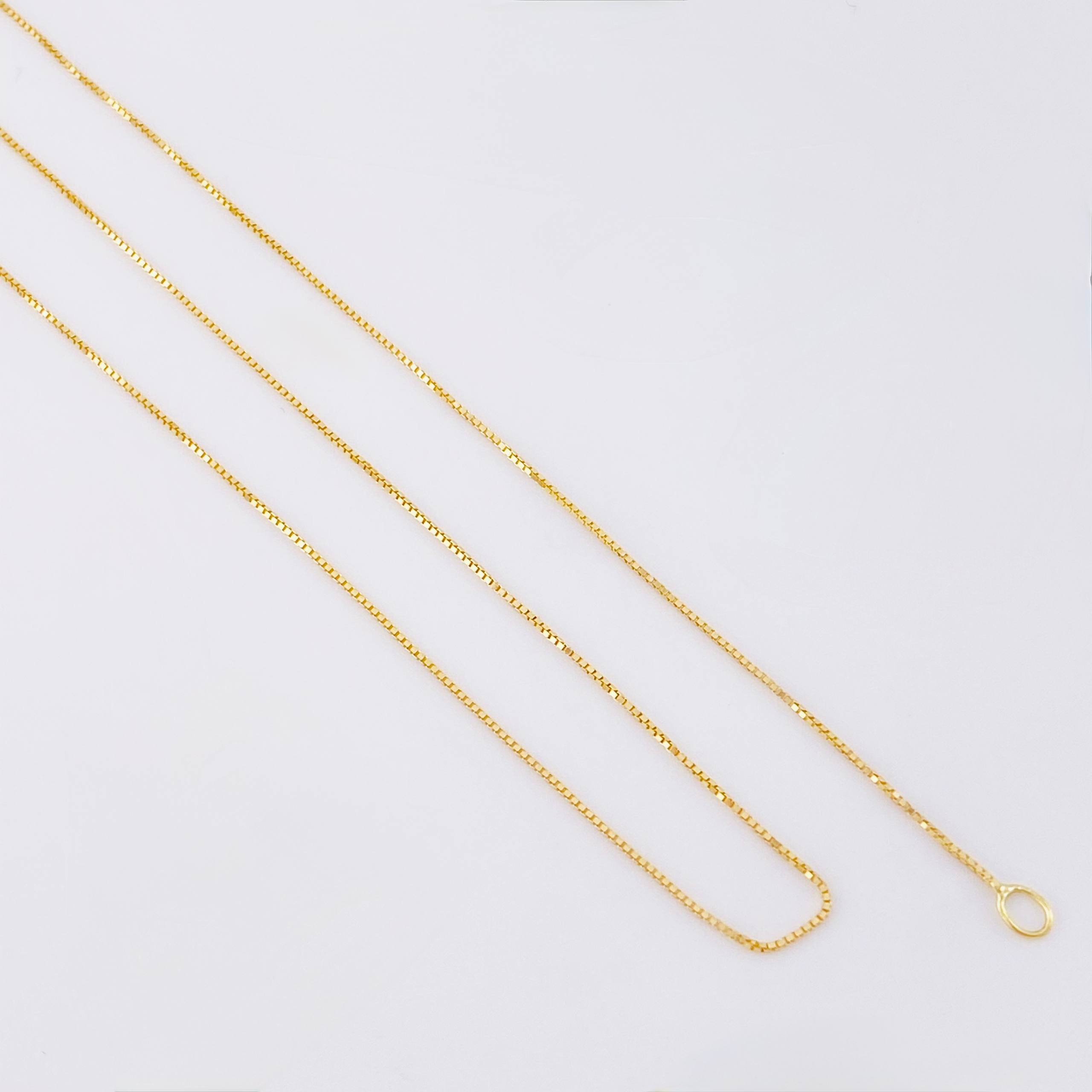 Cadena Veneciana 0.85gr / 40cm / 0.35mm Oro Amarillo +3 18K *