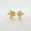 Topos Cruz Punta Destellante 1gr / 8.5mm Oro Amarillo 18K