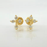 Topos Cruz Punta Destellante 1gr / 8.3mm Oro Amarillo 18K