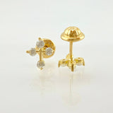 Topos Cruz Punta Destellante 1gr / 8.3mm Oro Amarillo 18K