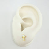 Topos Cruz Punta Destellante 1gr / 8.3mm Oro Amarillo 18K
