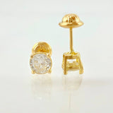 Topos Cuatro Garras 1.4gr / 5.5mm Oro Amarillo 18K