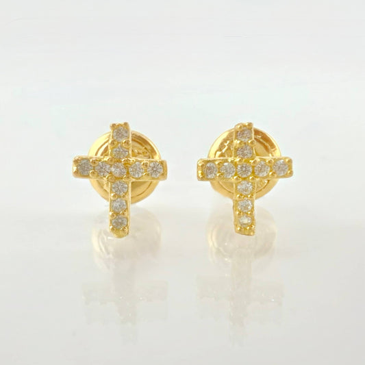 Topos Cruz Tupida 0.75gr / 7.5mm Oro Amarillo 18K