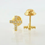 Topos Cruz Tupida 0.75gr / 7.5mm Oro Amarillo 18K