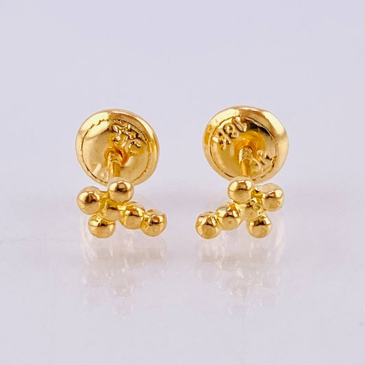Topos Cruz Burbujas 0.85gr / 5.75mm Oro Amarillo 18K